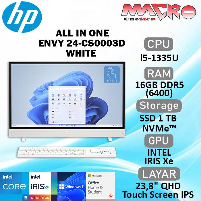 Gambar HP AIO ENVY 24-CS0003D i5-1335U 16GB SSD 1TB 23.8" QHD TOUCH W11+OHS dari Macro OneStop Official Kota Administrasi Jakarta Pusat Tokopedia