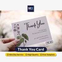 Gambar Thank you card / Kartu Ucapan Terima Kasih Custom - Art Carton 260, A6 dari Nex Printshop Kota Tangerang Selatan 1 Tokopedia