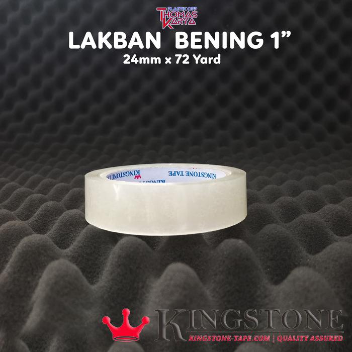 Gambar KINGSTONE TAPE - Lakban Bening 1 inch 24mm x 72 yard- Isolasi Daimaru dari Thomas Plastik Kota Bandung Tokopedia