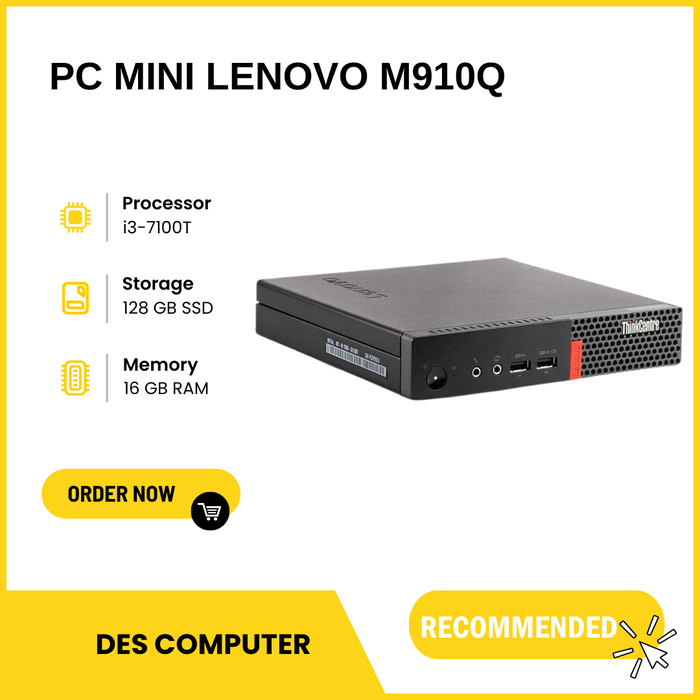 Jual Pc Mini Lenovo M710q/M910q Core i3 generasi 7 Ram 16Gb SSD