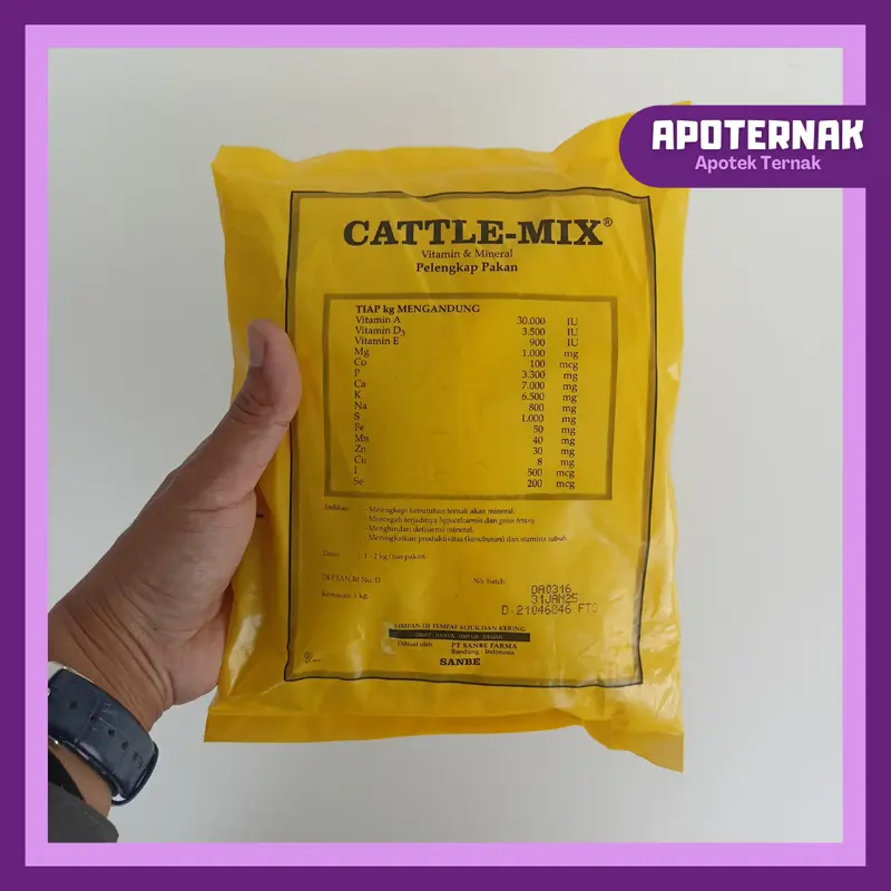 PREMIX CATTLE MIX 1 kg | Penggemuk Sapi Kambing Hewan Ternak | SANBE 1