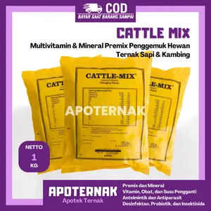 PREMIX CATTLE MIX 1 kg | Penggemuk Sapi Kambing Hewan Ternak | SANBE