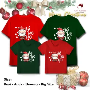 Baju Kaos Natal Couple SANTA Edition Premium BIG SIZE - ANAK DEWASA
