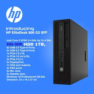 PC HP CORE I7 RAM 8GB 1Tb Led 24inch Keyboard Mouse Garansi 1Tahun