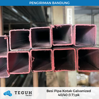 Gambar Besi Pipa Kotak Galvanized 40/40 (1.7) pk dari Teguh tokobesi Kota Bandung 1 Tokopedia