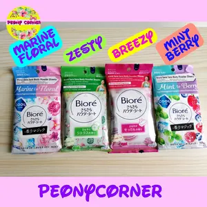 BIORE Sara Sara Body Powder Sheets Breezy Zesty Tissue Badan Muka