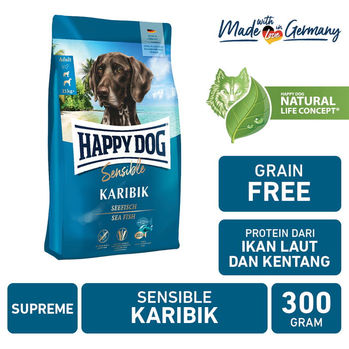 Gambar Happy Dog Makanan Anjing Dewasa Sensible Karibik 300gr | Grainfree dari Happy Dog Happy Cat Indonesia Kota Administrasi Jakarta Utara Tokopedia