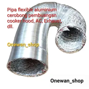 Flexible ducting 18 in 10 meter / pipa aluminium 18" cerobong asap AC