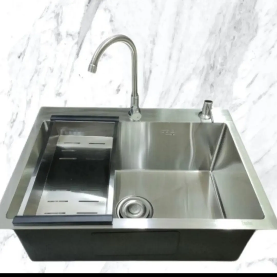Kitchen sink set 6045 stainless komplit