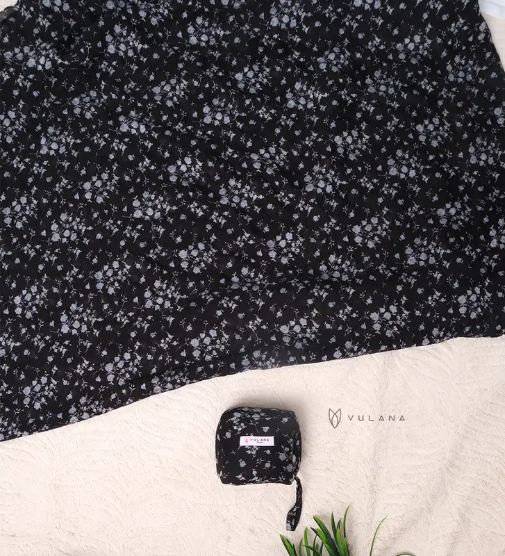 Mukena Dewasa Traveling Bahan Katun Sutra - Pouch Lucu 300gram - Abstr 3