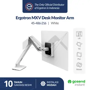Ergotron MXV Desk Monitor Arm - White (45-486-216)
