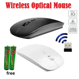 2.4Ghz Multicolor USB Mini Ultra-thin Wireless Mouse Slim /Mouse murah /Mouse Wireless Optik 2.4Ghz AF-001 Ultra Tipis Multicolor dengan DPI 1600 & Baterai Gratis untuk PC Laptop Tablet Smartphone