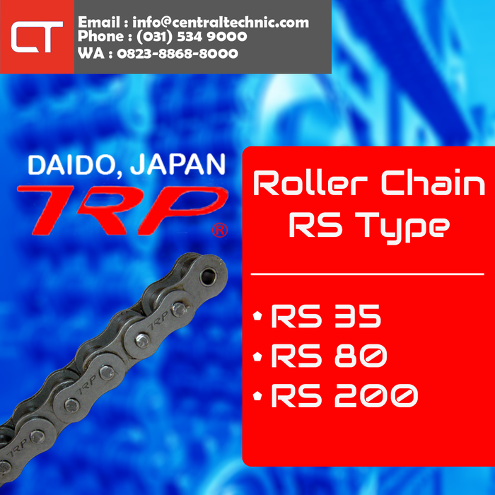 Gambar Roller Chain / Rantai Industri RS 80-1 ANSI dari Central Technic Indonesia Kota Surabaya Tokopedia