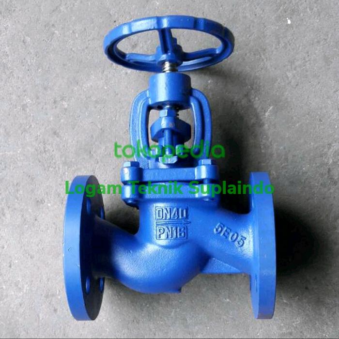 Gambar Globe Valve Steam PN16 Cast Iron Flange 2 1/2 Inch dari Logam Teknik Suplaindo Kota Administrasi Jakarta Barat Tokopedia
