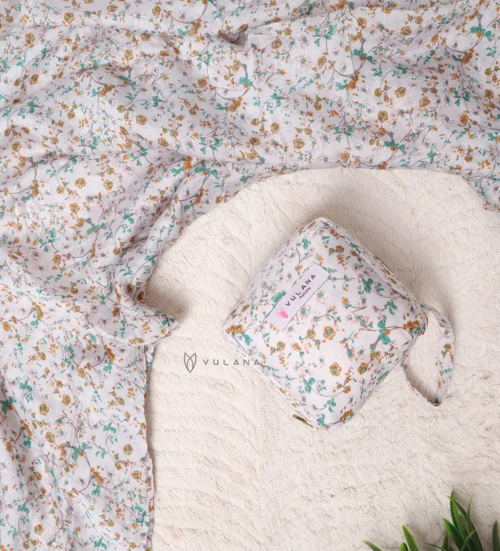 Mukena Dewasa Traveling Bahan Katun Sutra - Pouch Lucu 300gram - Abstr 5