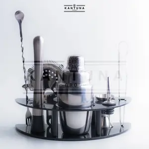 Kantuna 7 in 1 Cocktail Cobbler Shaker Set Bartender Tools - Silver