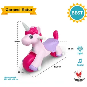 MAINAN ANAK PEREMPUAN USIA 2 TAHUN KE ATAS BERMAIN PINKY UNICORN.CUTE
