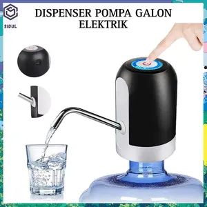 DISPENSER AIR POMPA GALON ELEKTRIK USB WIRELES PUMP PORTABLE RECHARGE Water