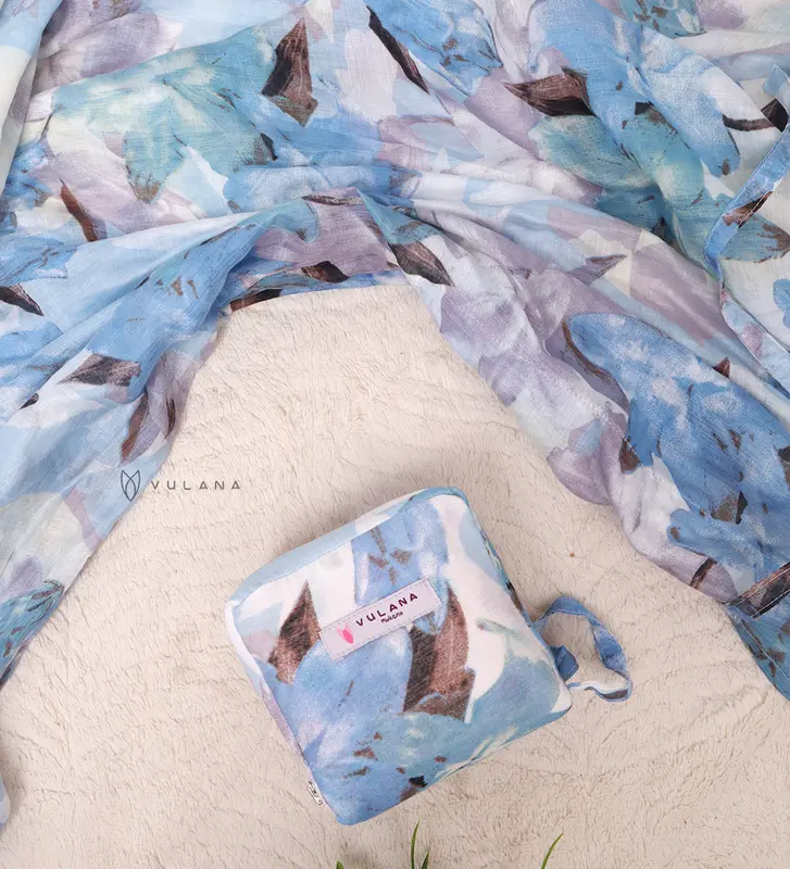 Mukena Dewasa Traveling Bahan Katun Sutra - Pouch Lucu 300gram - Abstr 1