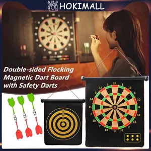 Magnetic Dart Kain Dartboard Papan Kain Magnet 2 Sisi Depan Belakang