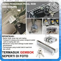 Gambar Kunci Pengaman Gembok Mobil Pedal Kopling Rem Gas Anti Maling dari dapurpc Kota Administrasi Jakarta Barat 3 Tokopedia
