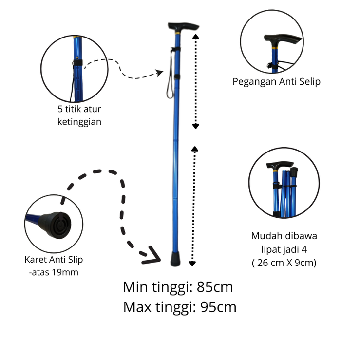 Gambar Tongkat Jalan orang tua alat bantu jalan walking stick dari Diamondstore28 Kota Administrasi Jakarta Barat Tokopedia