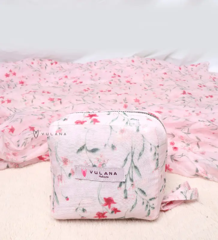 Mukena Dewasa Traveling Bahan Katun Sutra - Pouch Lucu 300gram - Abstr 4