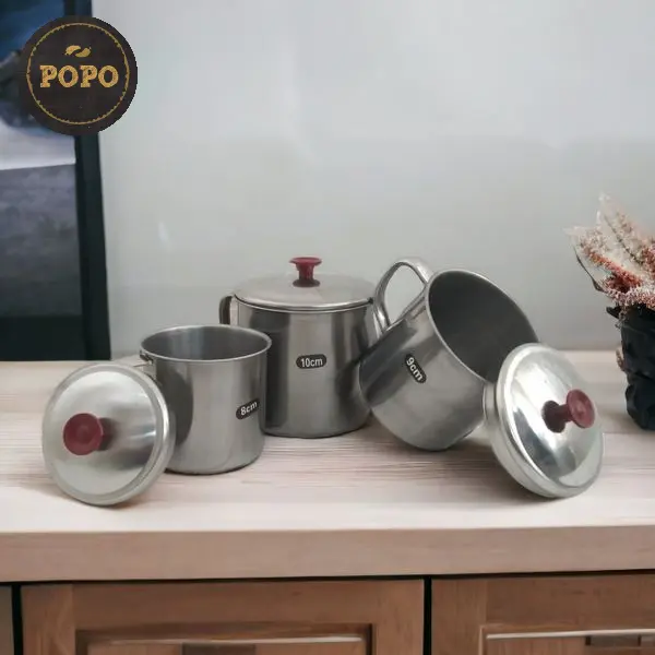 Gelas Mug Stainless Gelas Cangkir Kopi + Tutup Teh Mug Rumah Murah 0