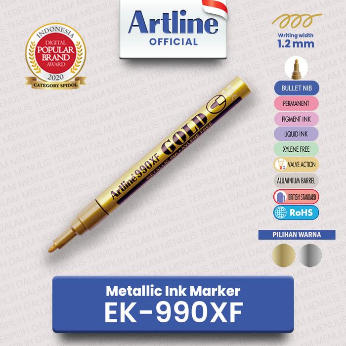Gambar ARTLINE Spidol Metalic Ink Marker EK-990XF - GOLD dari Artline Indonesia Kota Surabaya Tokopedia