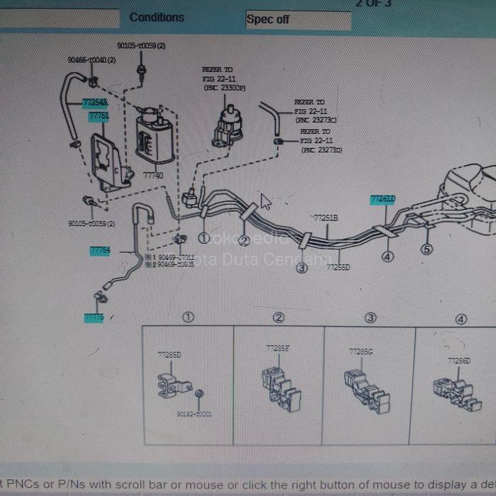 Gambar po selang hosefuel tank to canister 4 item dari toyota duta cendana Kab. Cianjur Tokopedia