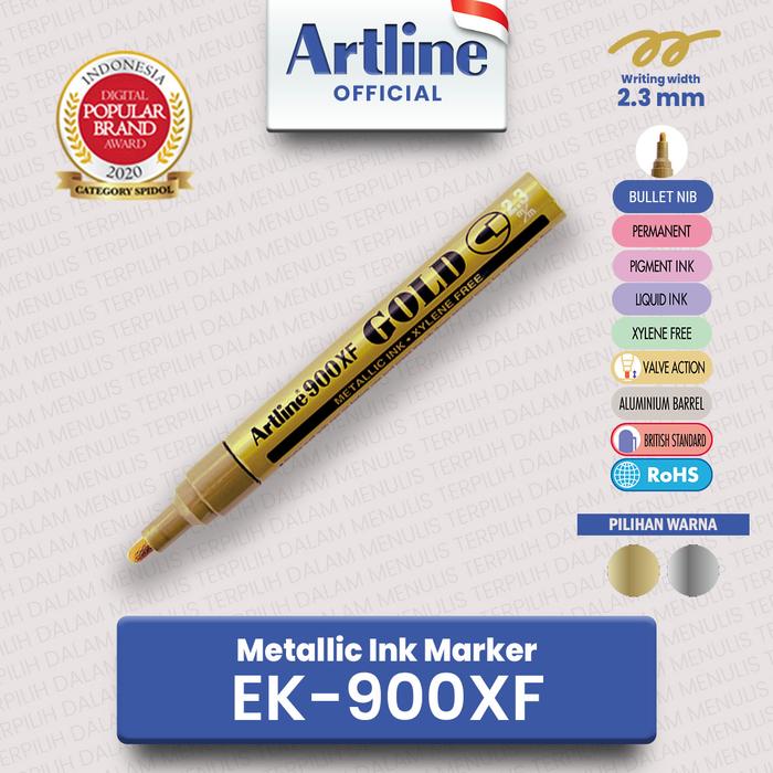 Gambar ARTLINE Spidol Metallic Ink Marker EK-900XF - GOLD dari Artline Indonesia Kota Surabaya Tokopedia