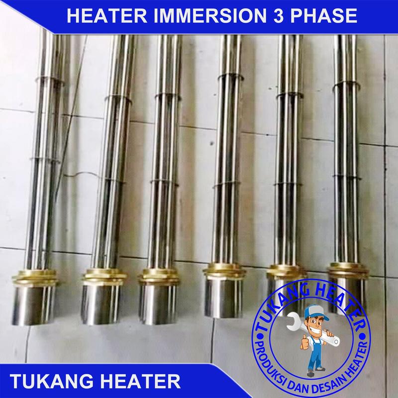 Immersion Heater 3 Phase Pjg 100 cm x Dia Pipa 11 mm 380 V 12.000 watt 0