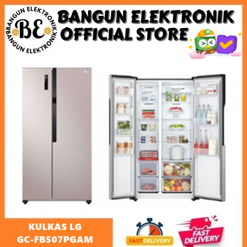 Gambar LG GC-FB507PGAM KULKAS SIDE BY SIDE 509 LITER INVERTER GCFB507PGAM dari BANGUN ELEKTRONIK Kota Administrasi Jakarta Barat Tokopedia
