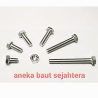 Gambar Baut Mur Hex M10x20 (P 1.5) Stainless Steel dari ANEKA BAUT SEJAHTERA Kab. Bekasi 1 Tokopedia