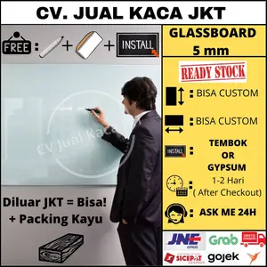 Glassboard 120x213,4 - Papan Tulis Kaca - Glass Board Termurah