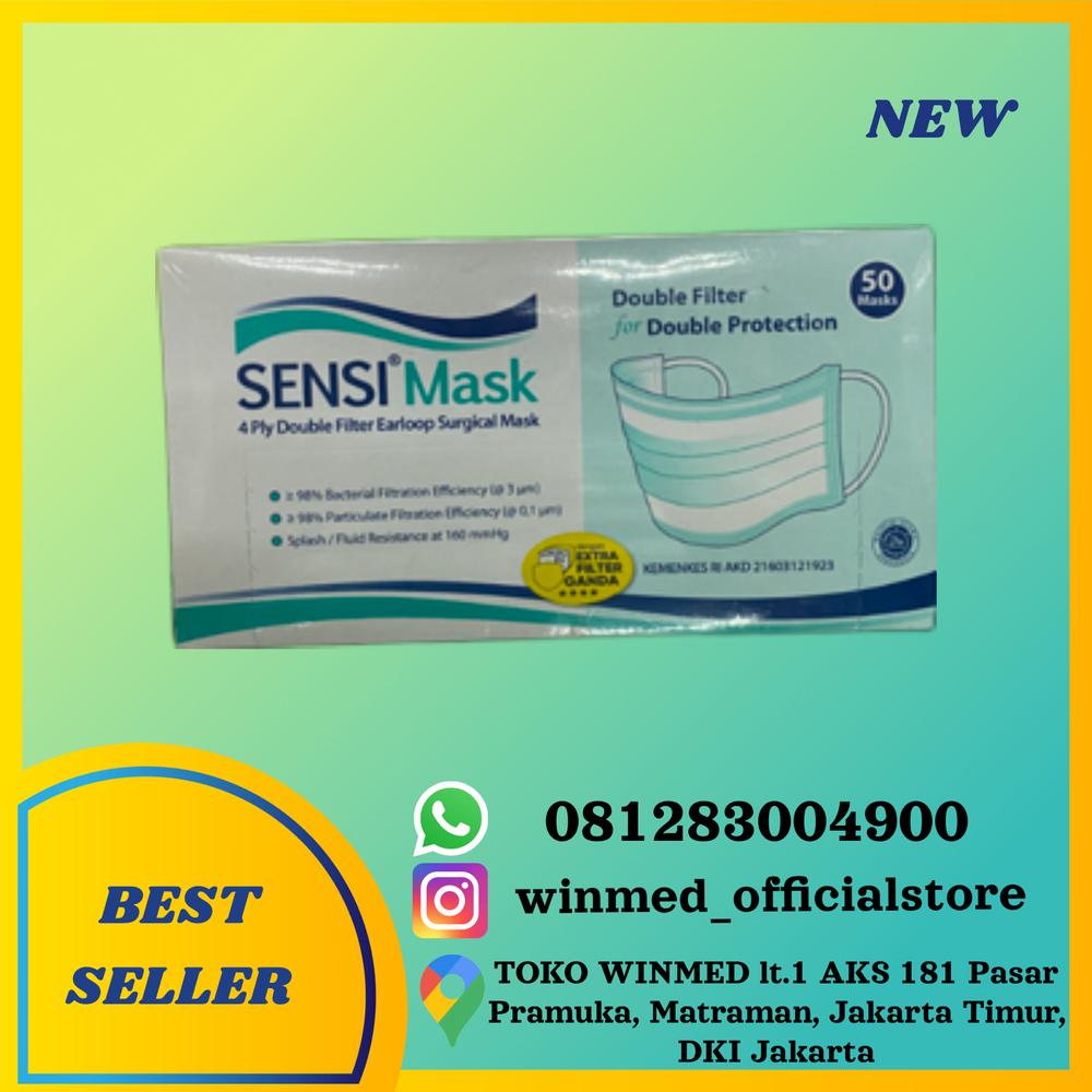 Masker Sensi Earloop 4 ply isi 50 pcs Masker Sensi Telinga Surgical