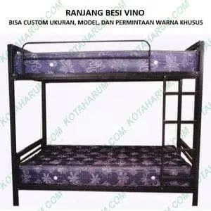 ranjang bed besi susun tingkat cicilan kredit murah bandung no 4 uk 90