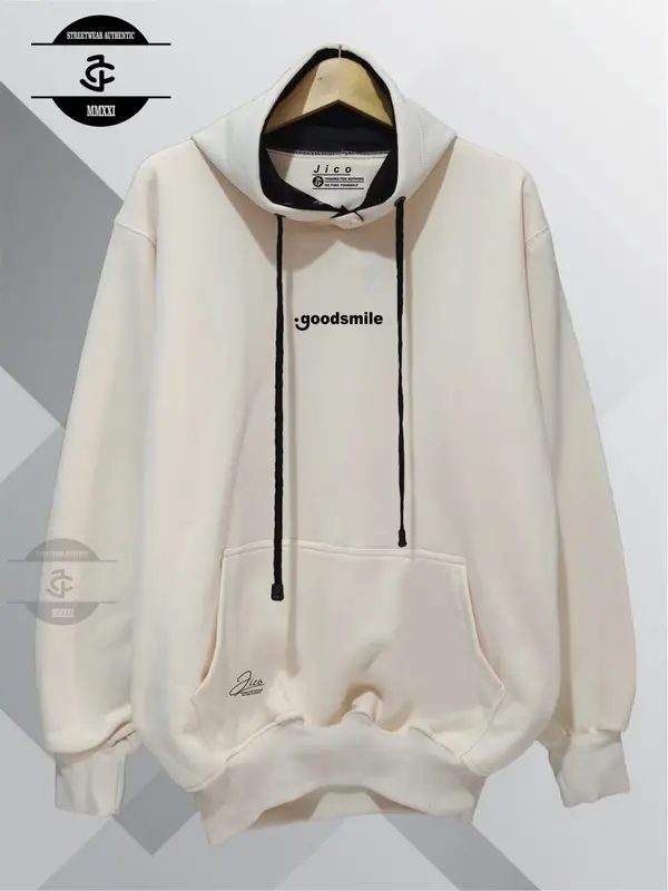 Sweater Hoodie pria wanita Distro Bandung Brand Jico List Good Smile 0
