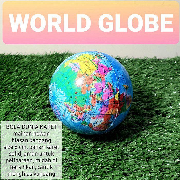 Gambar bola dunia MAINAN HEWAN hiasan kandang sugar glider hamster kucing dari charlotte bowtique Kota Administrasi Jakarta Barat Tokopedia