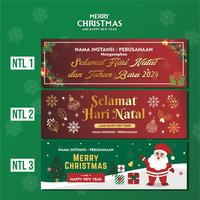 Gambar Cetak Spanduk/Banner Natal dan Tahun baru - NTL 1, 3x1 m dari Nex Printshop Kota Tangerang Selatan 2 Tokopedia