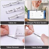 Gambar Niimbot N1/B18 Kertas Label Transfer Panas Transparan Tahan Air & Tidak Pudar Kompatibel dengan Printer B18/N1 Label Bening Putih dan Kabel - Transparan14x30 dari Niimbot Official Shop Kab. Tangerang 5 Tokopedia