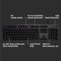 Gambar LOGITECH G512 CARBON ROMER-G TACTILE RGB GAMING MECHANICAL KEYBOARD dari Click & Go Tokopedia Kota Bandung 4 Tokopedia
