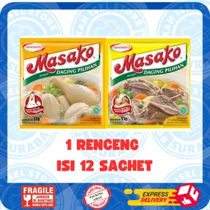 Masako Ayam Dan Sapi 1 Renceng isi 12s