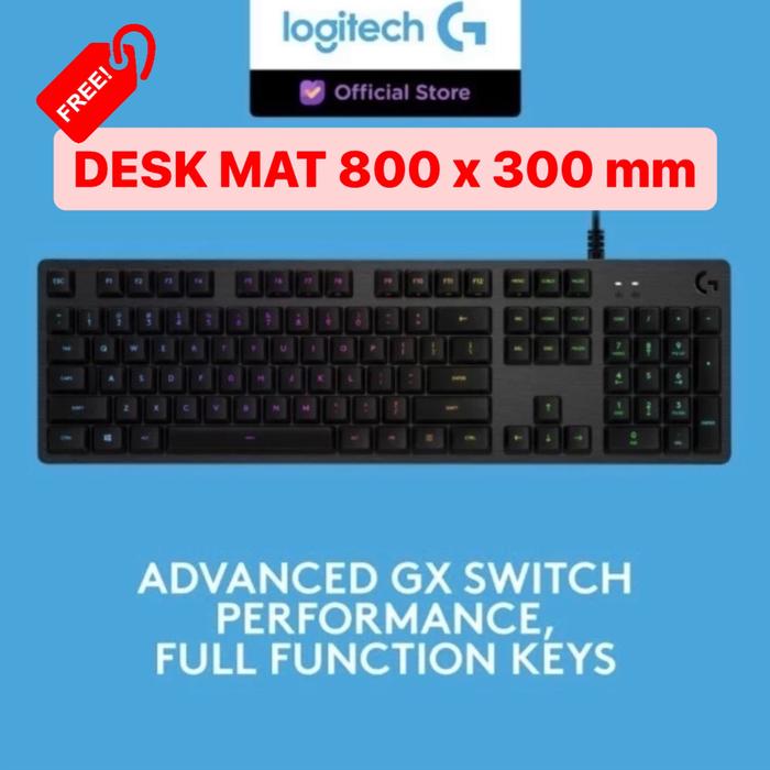 Gambar LOGITECH G512 CARBON ROMER-G TACTILE RGB GAMING MECHANICAL KEYBOARD dari Click & Go Tokopedia Kota Bandung Tokopedia