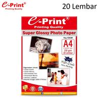 Gambar E-Print Super Glossy Kertas Foto A4 Photo Paper 230gsm 20 Lembar dari AKA Online_NEW Kota Administrasi Jakarta Barat 1 Tokopedia