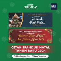 Gambar Cetak Spanduk/Banner Natal dan Tahun baru - NTL 1, 3x1 m dari Nex Printshop Kota Tangerang Selatan 1 Tokopedia
