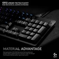 Gambar LOGITECH G512 CARBON ROMER-G TACTILE RGB GAMING MECHANICAL KEYBOARD dari Click & Go Tokopedia Kota Bandung 5 Tokopedia