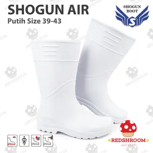 Sepatu Boots Tinggi SHOGUN AIR PUTIH - Antibakterial