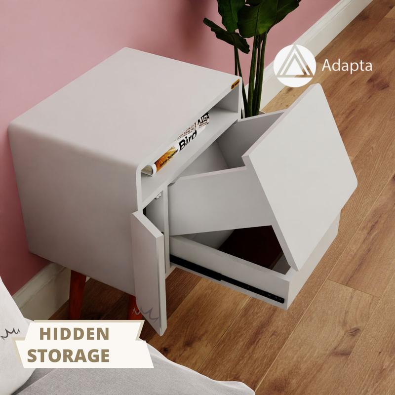 Bedside minimalis-Nakas floating 1 laci tempel dinding Side table 2