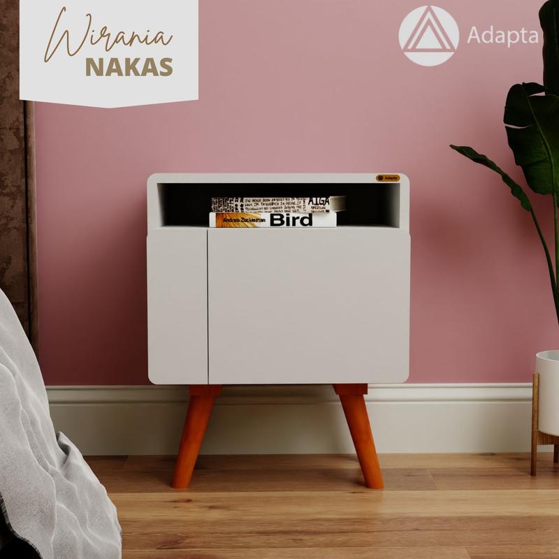 Bedside minimalis-Nakas floating 1 laci tempel dinding Side table 1